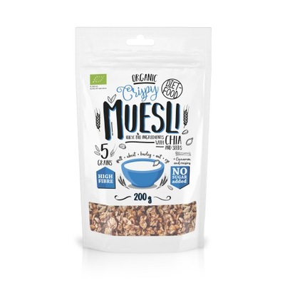 Bio Musli Crunch z nasionami Chia 200 g DIET-FOOD