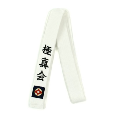 Pas Do Kyokushin Karate Biały haft naszywka 240 cm