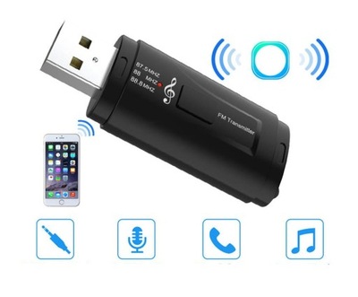 Adapter Receiver Bluetooth AUX Transmiter FM