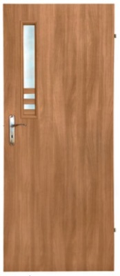 Drzwi łazienkowe z szybą wewnętrzne AMA 60