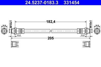 ПАТРУБОК ТОРМОЗНОЙ GIĘTKI VW PASSAT 97-05 ЗАД