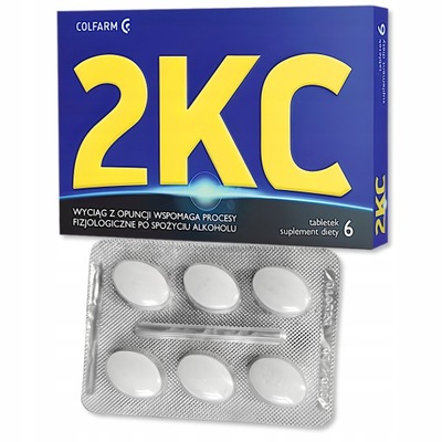 2 KC, 6 tabletek wspomagająco po spożyciu alkoholu