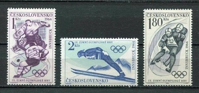 Czechosłowacja 1964 Znaczki 1447-9 ** sport igrzyska olimpijskie Olimpiada