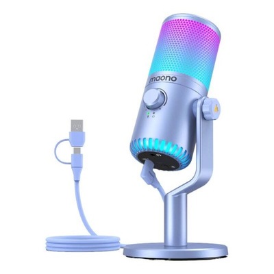 MIKROFON GAIMINGOWY DO KOMPUTERA POJEMNOŚCIOWY USB-C STATYW MAONO DM30 RGB