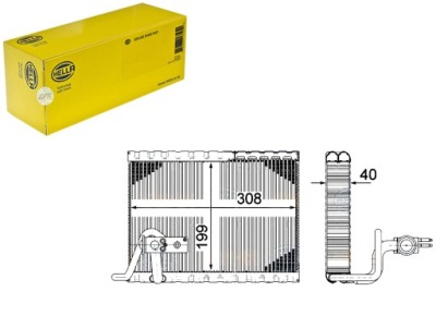 Hella испаритель кондиционера citroen ds5 peugeot 30 фото №1