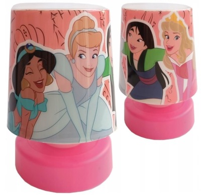 LAMPKA NOCNA LED NA BATERIE KSIĘŻNICZKI DISNEY PRINCESS ZMIENIAJĄCA KOLORY