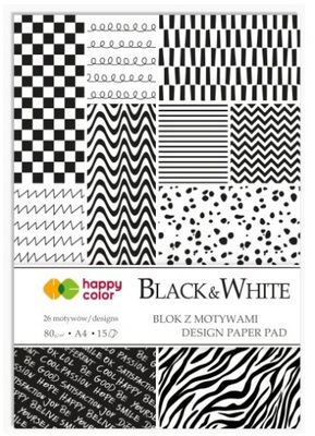 Happy Color Blok z motywami Black&White A4 80g 15k
