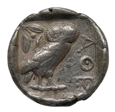 AR-TETRADRACHMA "SÓWKA" (454 - 404 p.n.e) - Grecja - Attyka - Ateny