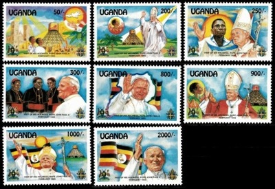 Uganda 1993 Mi 1191-98 ** Jan Paweł II Papież