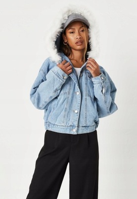 MISSGUIDED KURTKA JEANSOWA DLA NISKICH 34 EFR