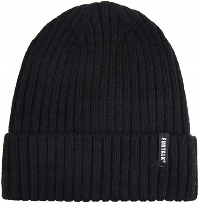 FURTALK czapka zimowa beanie CZARNA rozmiar uniwersalny UNISEX