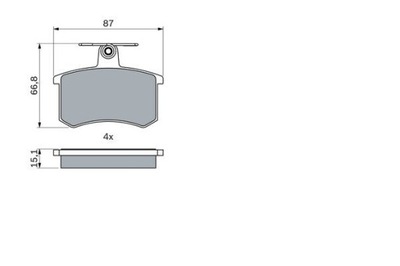 BOSCH 0 986 494 059 TRINKELĖS STABDŽIŲ 