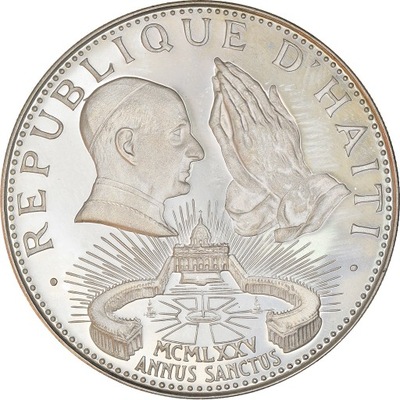 Moneta, Haiti, 50 Gourdes, 1974, MS(65-70), Srebro