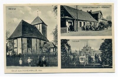 WYSOKA - KOŚCIÓŁ, ZAMEK, ZAJAZD, 1925