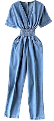 MD jeansowy kombinezon jeans guma | M/38