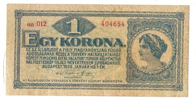 1 Korona 1920 Miklós Horthy Królestwo Węgier
