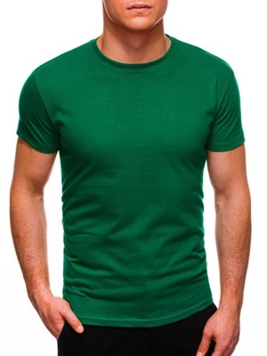 T-shirt męski basic do jeansów 970S zielony L