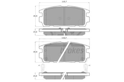 TOMEX BRAKES ZAPATAS DE FRENADO OPEL ANTARA 06- PARTE TRASERA  