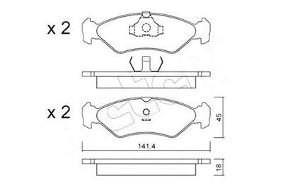 ZAPATAS DE FRENADO FORD FIESTA 89-00 METELLI  