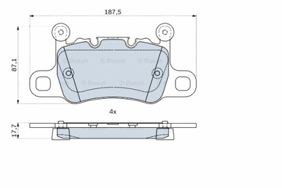 BOSCH ZAPATAS DE FRENADO PARTE TRASERA BENTLEY CONTINENTAL FLYING SPUR PORSCHE  