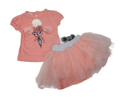 Komplet bluzka spódniczka TUTU 74/80 cm 9-12 m-cy