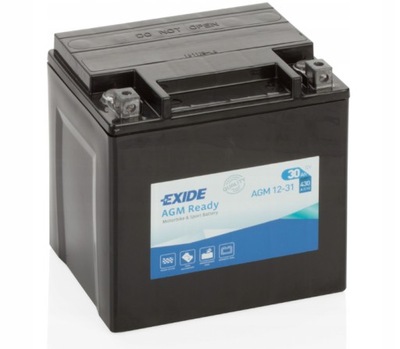 BATERÍA PARA MOTOCICLETA EXIDE AGM12-31 YIX30L-BS 12V 30AH 430A P+  