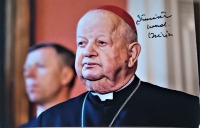 KARDYNAŁ STANISŁAW DZIWISZ - zdjęcie z autografem