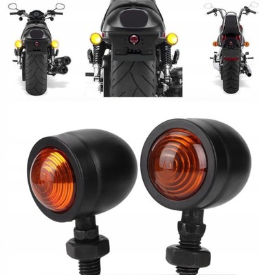 2 SZT. RETRO DE METAL LUCES DIRECCIONALES MOTOCICLETA  