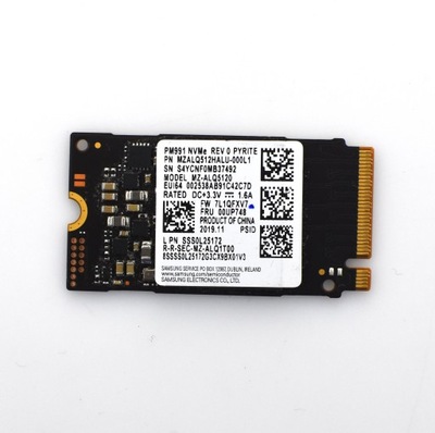 SSD 512GB Samsung PM991 M.2 PCIe x4 NVMe Entuzjasta-PC