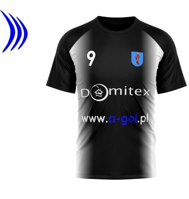 Koszulki piłkarskie z nadrukiem loga A-GOL 28 czar