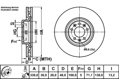 ATE DISCOS DE FRENADO 2 PIEZAS PARTE DELANTERA DS DS 4 II DS 7 DS 9 CITROEN C5  