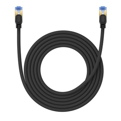 BASEUS Szybki kabel sieciowy LAN RJ45 cat.7 10Gbps plecionka 3m czarny