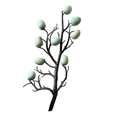 Gałęzie drzewa jaj wielkanocnych Ozdoba drzewko wielkanocne do dekoracji wazonu Zielone jajko