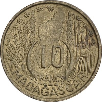 1.MADAGASKAR, 10 FRANKÓW 1953