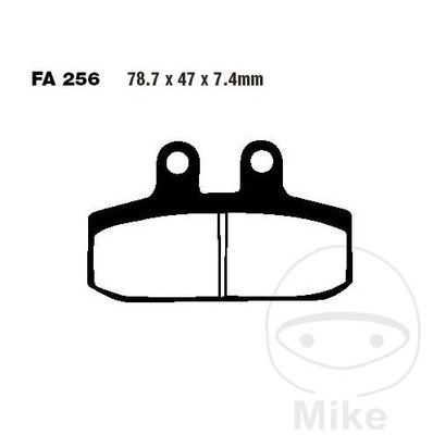 КОЛОДКИ ГАЛЬМІВНІ EBC FA256 2 ШТУКИ (KOD57)