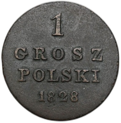 Polska XIX w. / Rosja. Mikołaj I. 1 Grosz Polski 1828 FH, Warszawa