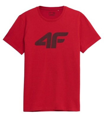 T-shirt męski 4F Koszulka z nadrukiem RED r XXL