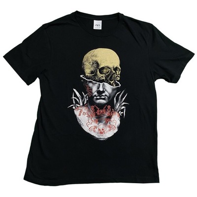 Zara Men Skull Statue T Shirt