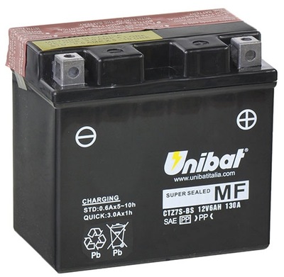 BATERÍA UNIBAT CTZ7S-BS 6AH HONDA BITE  