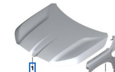 Капот bmw xm g09 41615a2fce1 оригінал фото №1