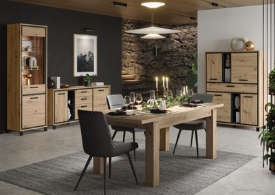 FORTE TRONDHEIM 2 meble DĄB ARTISAN czarny