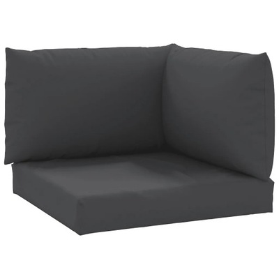 Poduszki na sofę z palet, 3 szt., czarne, tkanina
