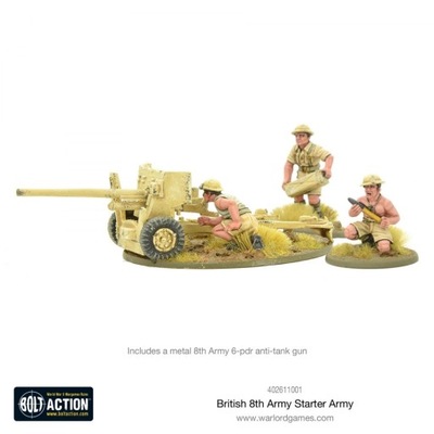 British 8th Army 6-pdr anti tank gun