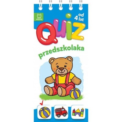 Quiz przedszkolaka z misiem od 4 lat