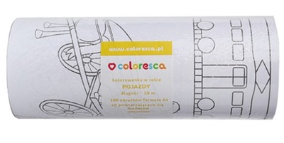 Kolorowanka w rolce 3+ Coloresca Pojazdy