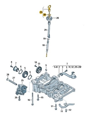 VW SHARAN ЩУП МЕРКА МАСЛА OE 038115611L