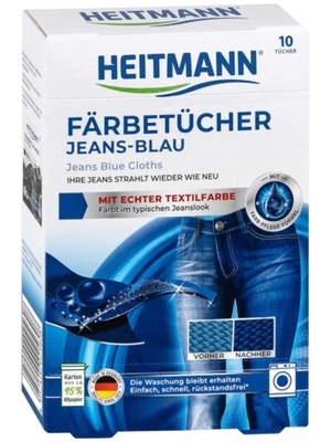 Chusteczki Farbujące do Dżinsów Jeans-Blau 10 szt.