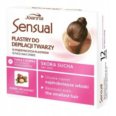 Joanna Sensual plastry do depilacji twarzy argan