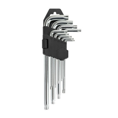 JUEGO LLAVES LLAVES TORX FAJKOWE Z ORIFICIO 9 ELEMENTOW TORX  