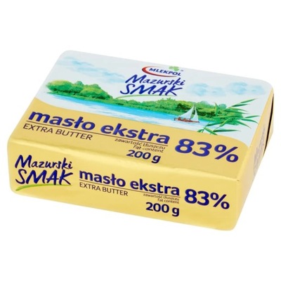 Masło Ekstra Mazurski Smak 83% tł. 200g